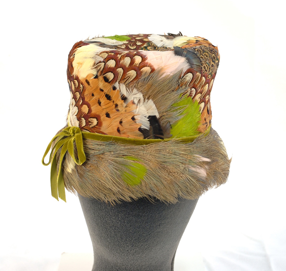 Feathered hat, c. 1945-1955