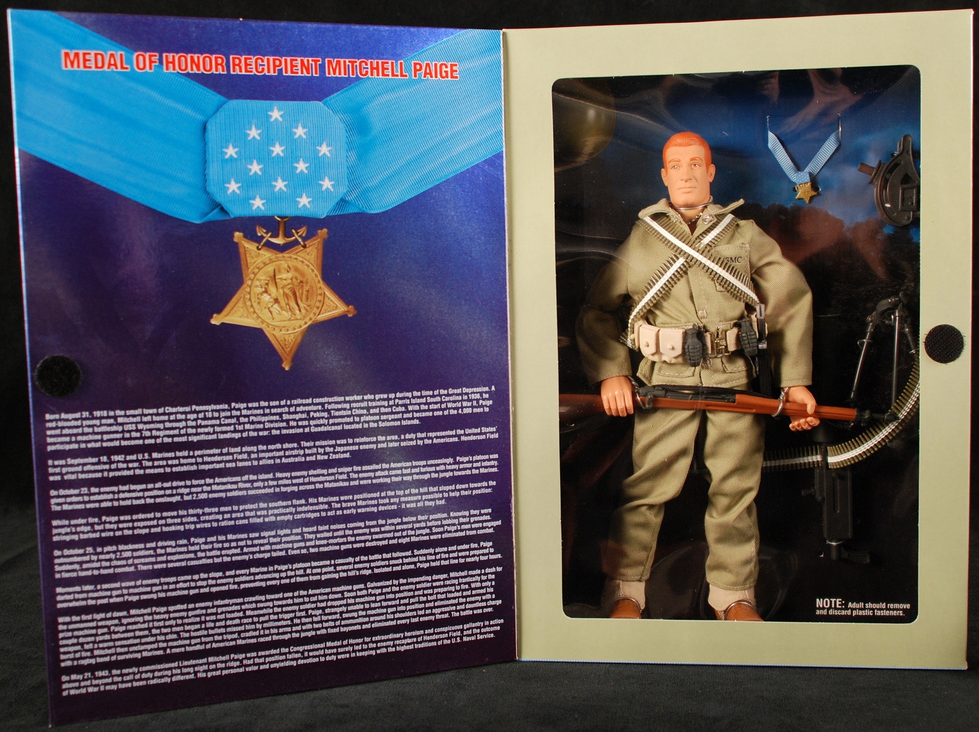 Mitchell Paige action figure, G. I. Joe Classic Collection, Hasbro, 1998. Gift of Kurt Groen. Heinz History Center museum collections.