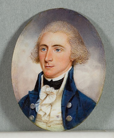 Portrait Miniature of Ebenezer Denny, after treatment, obverse
