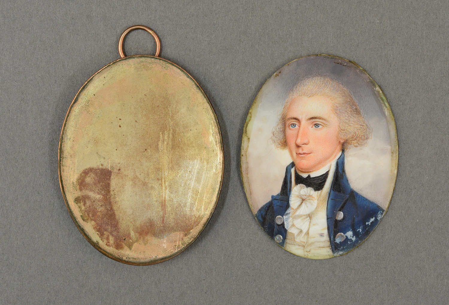 Portrait Miniature of Ebenezer Denny, before treatment