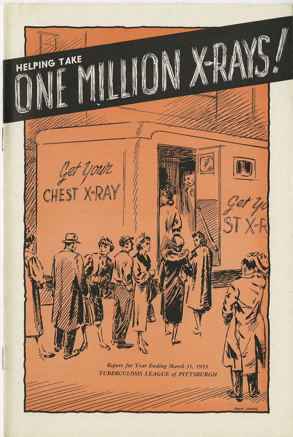 Cover of the 1953 Tuberculosis League of Pittsburgh annual report.
