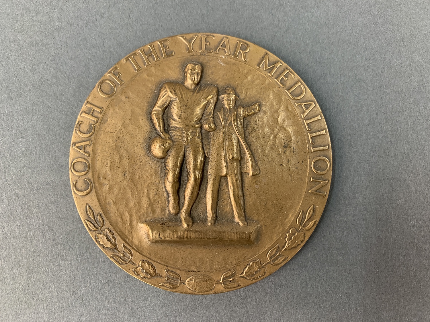 Medallion, Coach of the Year, Awarded by American Football Coaches Assoc., 1976. Courtesy of John Majors.
