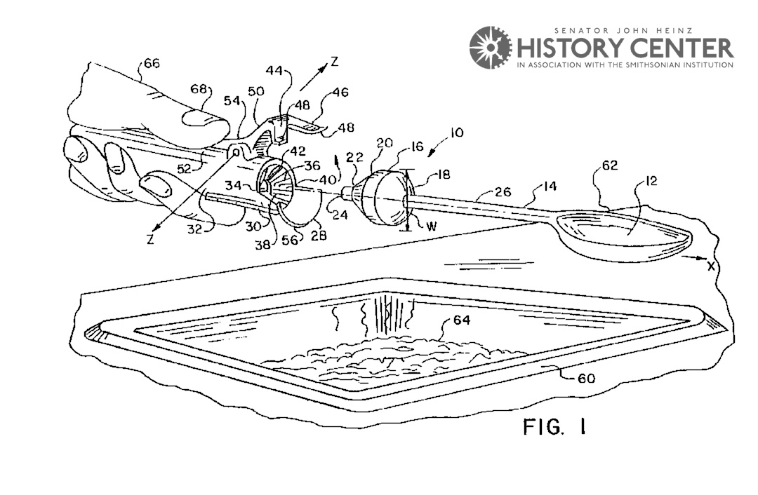 Patent drawing for Garneau’s sanitary food handle. Courtesy of the U.S. Patent Office.