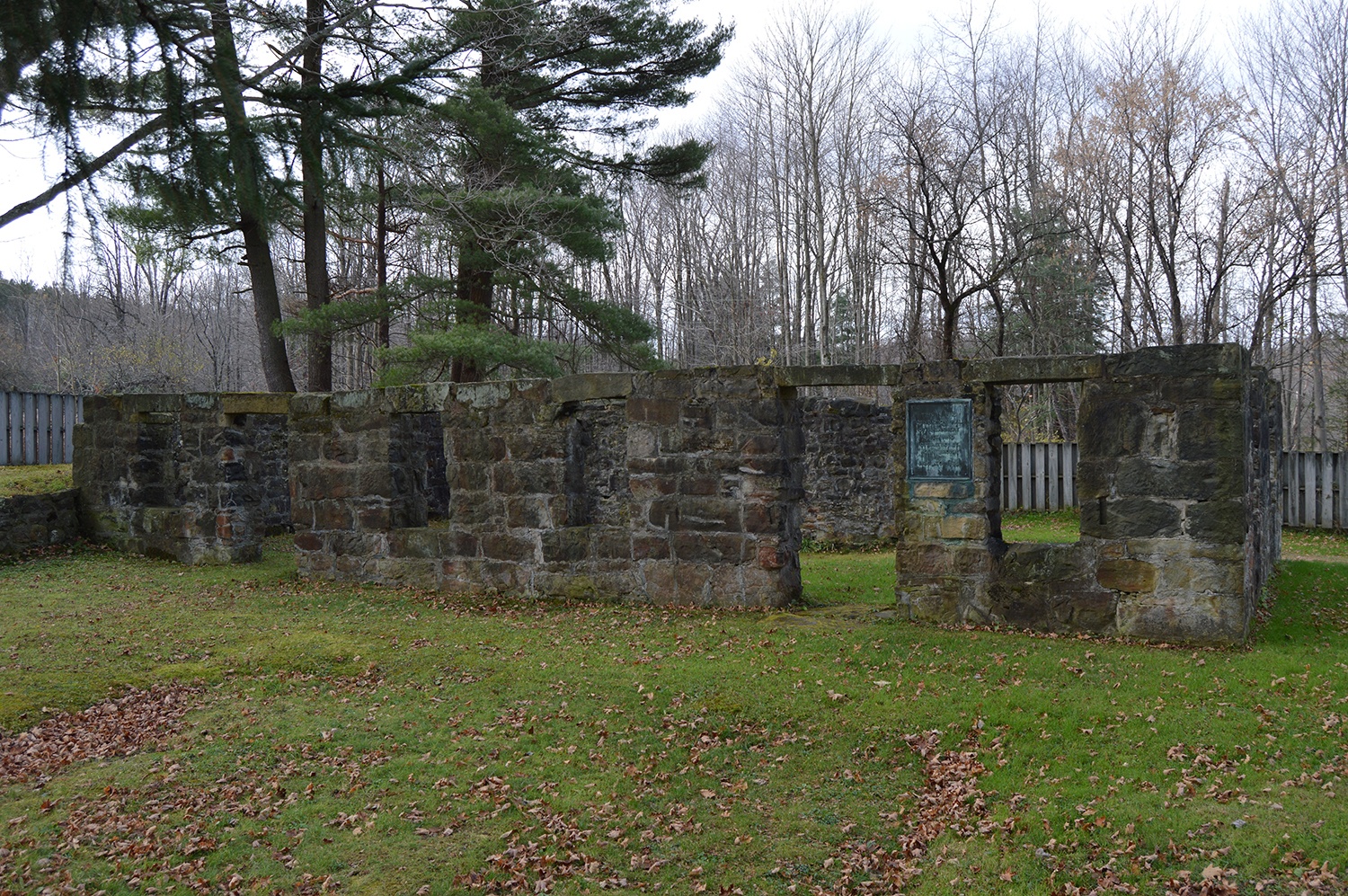 Photograph showing the remaining ruins of the John Brown tannery, Crawford County, Pa, 2014.