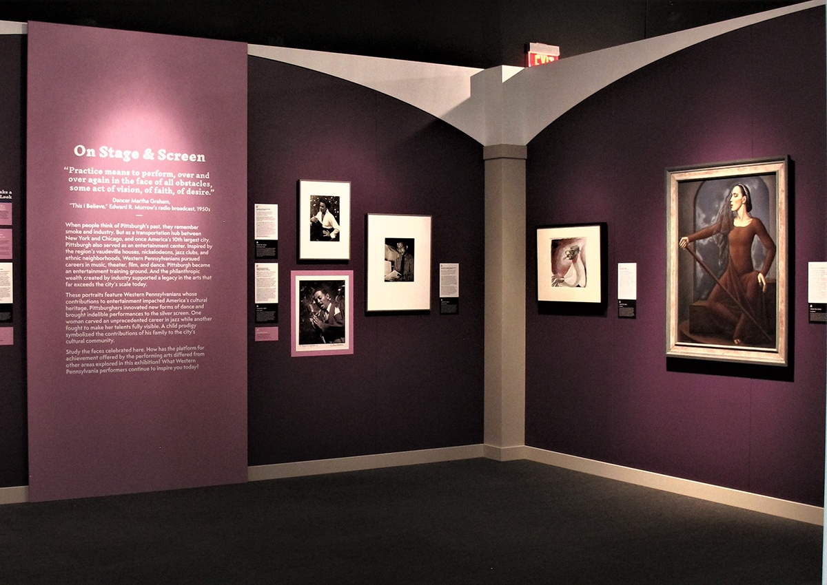 Paul Meltsner’s Martha Graham on view in the current exhibition, Smithsonian’s Portraits of Pittsburgh: Works from the National Portrait Gallery, August 2020.