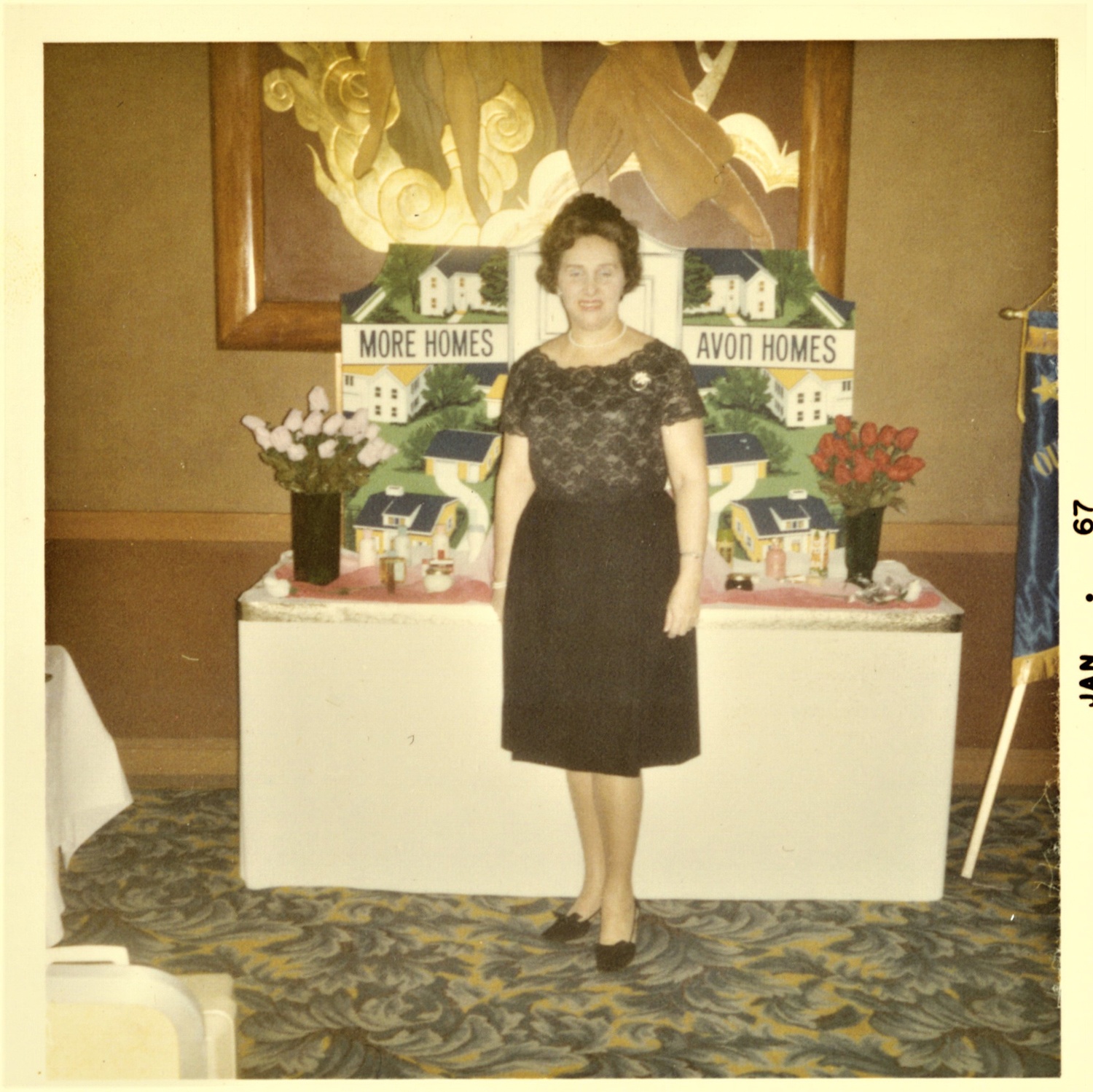 Betty Taylor celebrating 15 years as an Avon representative, 1967.