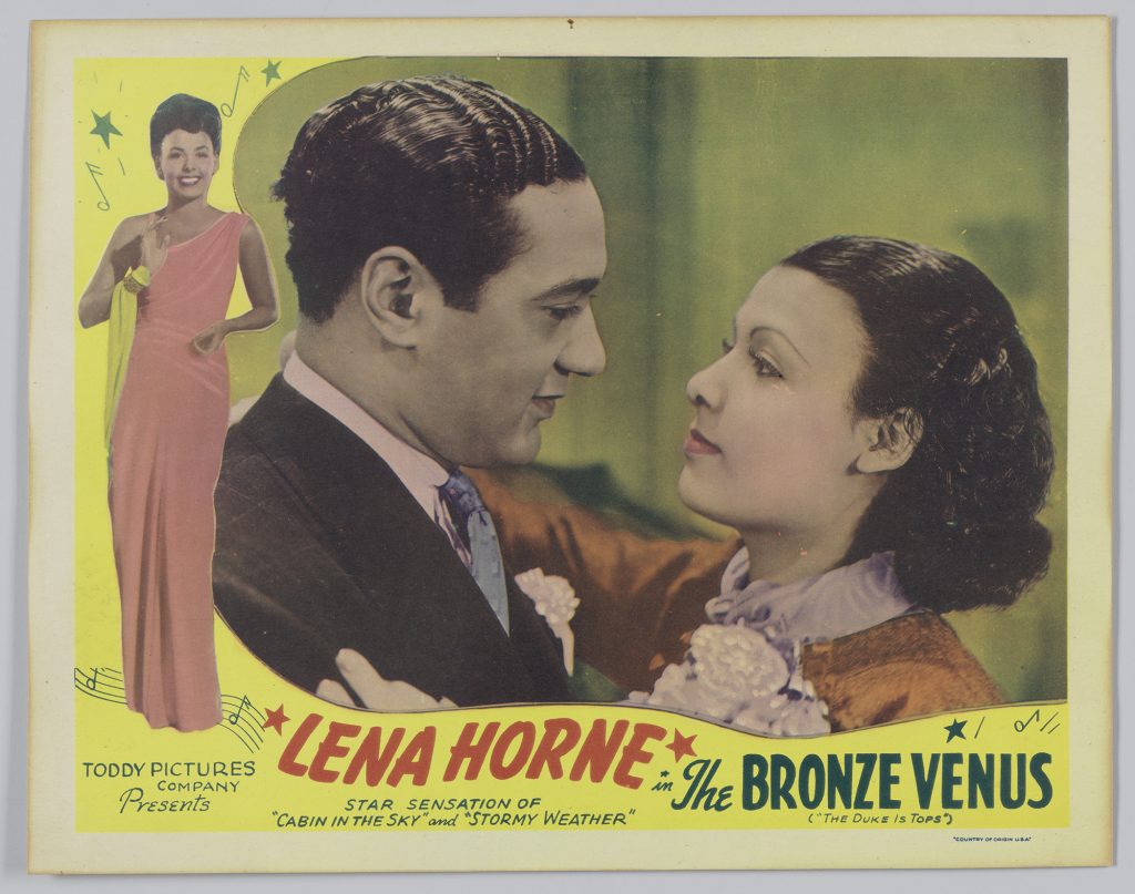 Lobby Card for The Bronze Venus featuring Lena Horne, 1943.
