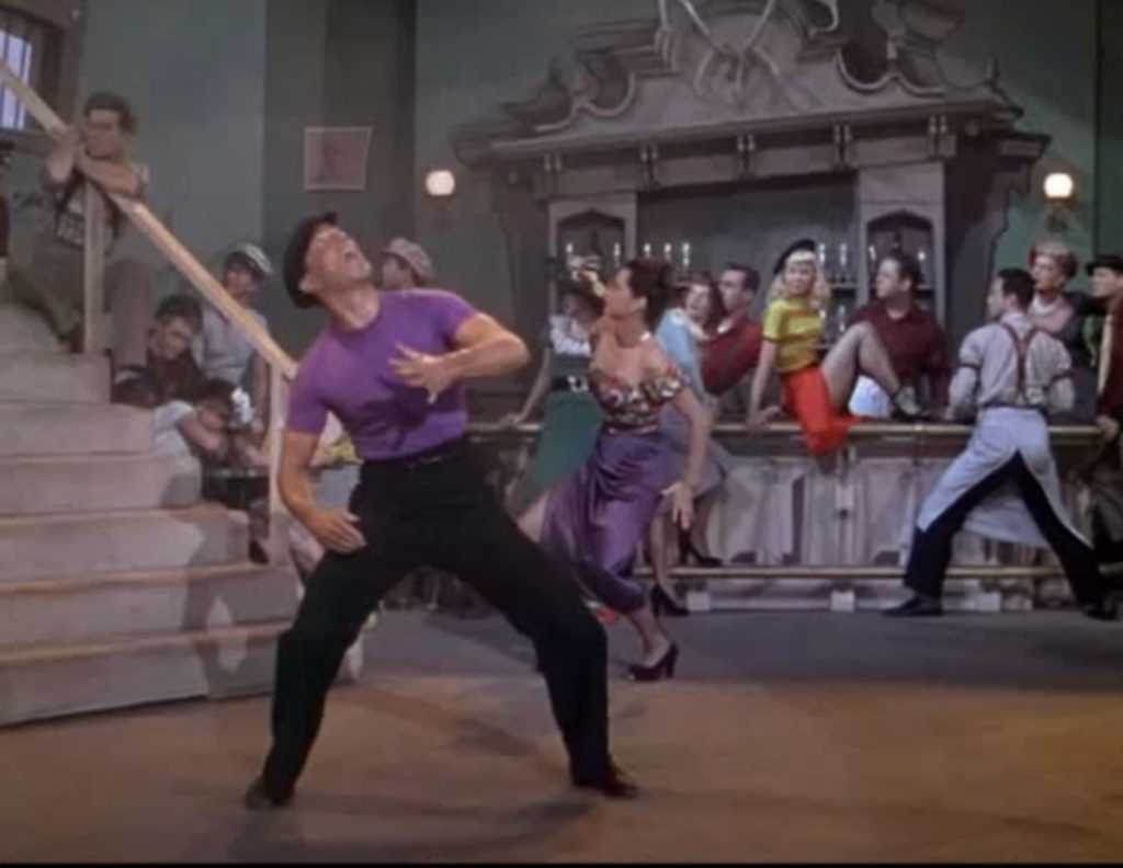 Gene Kelly dancing in the ballet “Slaughter on Tenth Avenue” from Words and Music, 1948. Screen capture from MGM trailer.