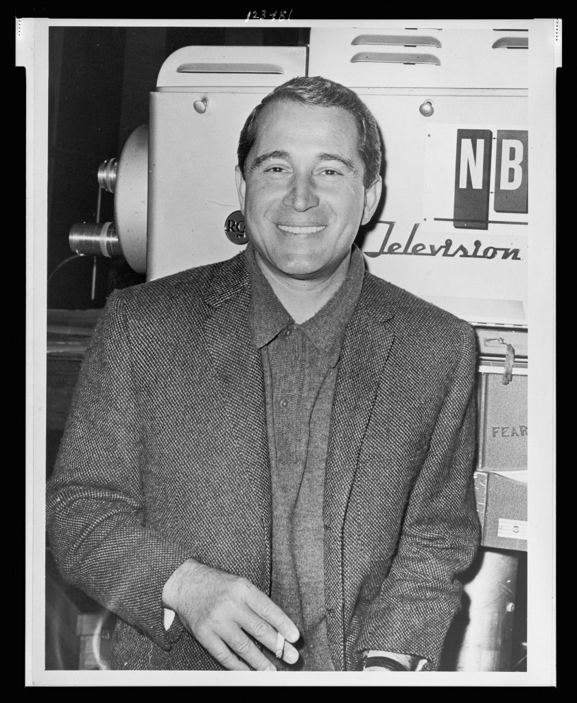 Perry Como during a rehearsal on the NBC-TV studios, World-Telegram photo by Walter Albertin, 1961.