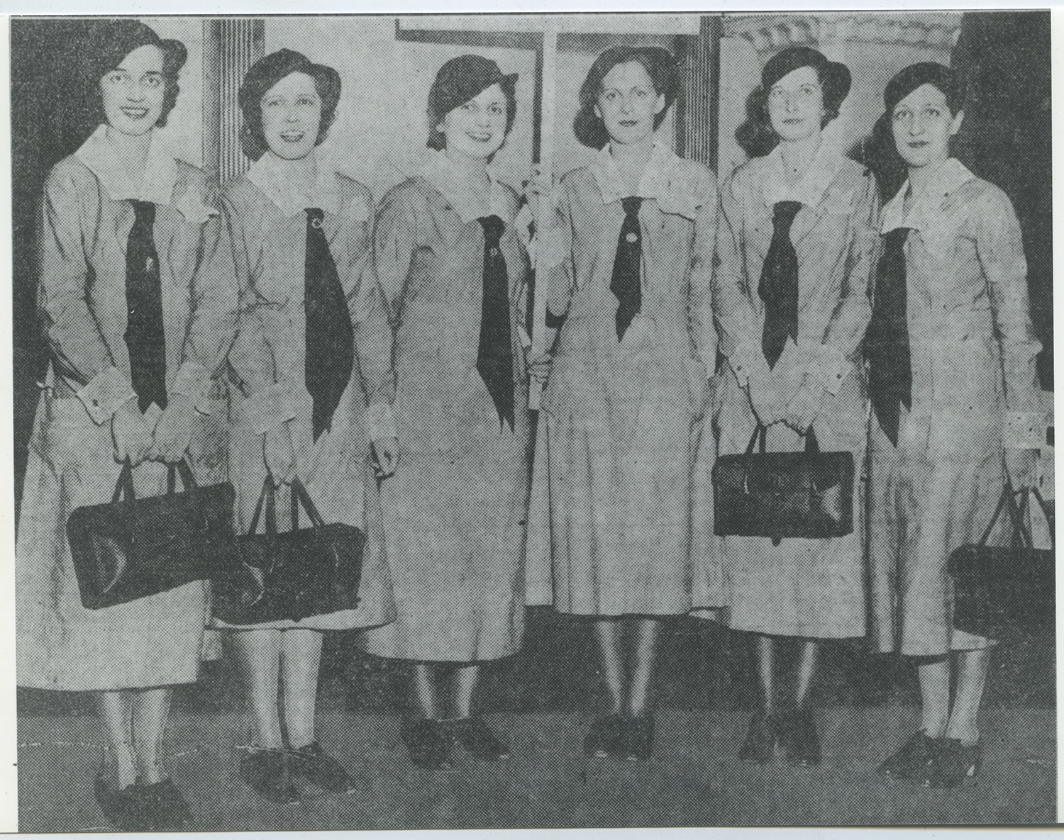 Anne M. Nixon (3rd from left) pictured with other members of Pittsburgh’s Public Health Nurse Corps, 1930s. Gift of Anne M. Nixon, 1995.0049, Heinz History Center Museum Collections.