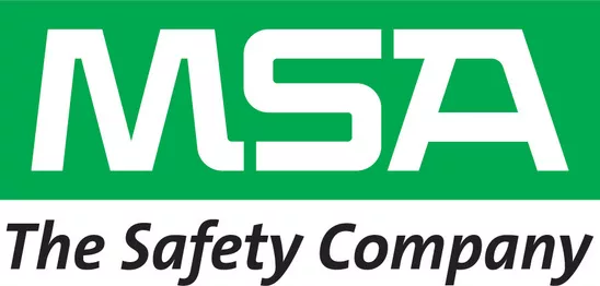 Logo of MSA, The Safety Company, showing bold white letters MSA on a green rectangular background above the tagline The Safety Company in black text on a white background.