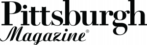 The Pittsburgh Magazine logo with bold, black text on a light background in an elegant font, reflecting vintage design style. *AI generated alt text