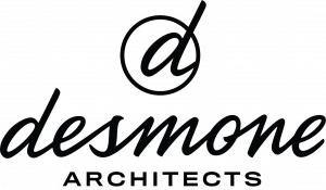 The museum logo displays a stylized cursive lowercase d in a circle, with script text below and ARCHITECTS in uppercase sans-serif. *AI generated alt text