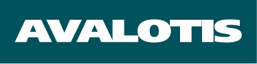 White, bold, capitalized letters spelling AVALOTIS are centered on a teal rectangular background. *AI generated alt text