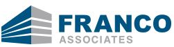 Logo for the museum featuring a stylized blue and gray building on the left, with the museum name FRANCO ASSOCIATES in blue and gray text on the right. *AI generated alt text